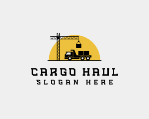 Port Crane Truck logo design