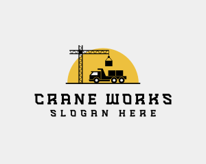 Crane - Port Crane Truck logo design