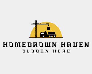 Crane - Port Crane Truck logo design