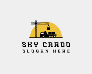 Port Crane Truck logo design