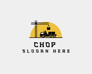 Mobile Crane - Port Crane Truck logo design