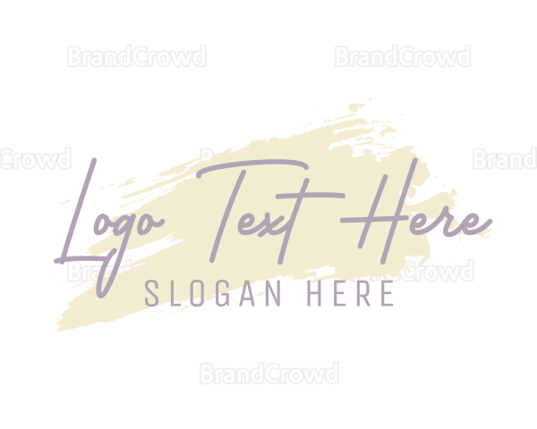 Pastel Watercolor Cursive Wordmark Logo