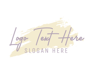 Artisan - Pastel Watercolor Cursive Wordmark logo design