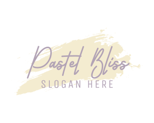 Pastel Watercolor Cursive Wordmark logo design