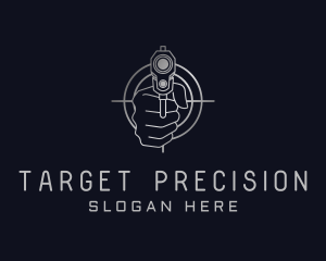Shooting - Gradient Gunpoint Shooting logo design
