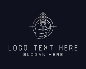 Gun - Gradient Gunpoint Shooting logo design