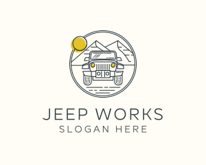 Jeep Travel Trip logo design