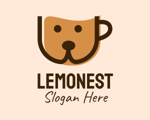 Latte - Dog Cafe Coffee Cup logo design