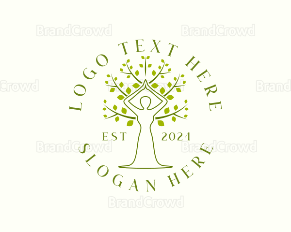 Tree Woman Nature Organic Logo