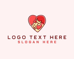 Puppy - Kid Puppy Heart logo design