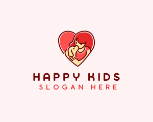 Kid Puppy Heart logo design