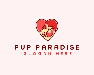 Kid Puppy Heart logo design