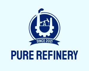 Oil Refinery Emblem  logo design