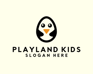 Cute Penguin Egg  logo design