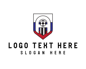 Flag - Soccer Ball Letter A logo design