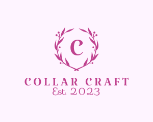 Feminine Ornamental Wreath Cosmetics logo design