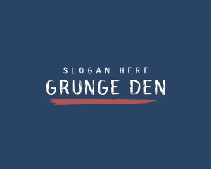 Grunge Brushstroke Brand logo design