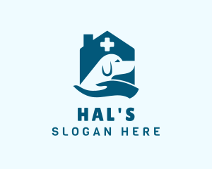 Dog House Veterinary Hand Logo