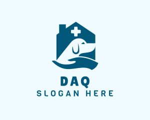 Dog House Veterinary Hand Logo