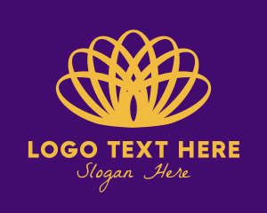 Tiara - Gold Pageant Crown logo design
