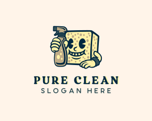 Cleaning Sponge Sanitation logo design