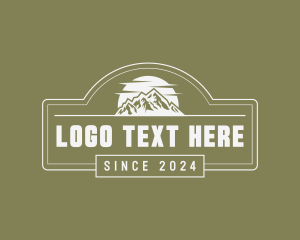 Camper - Travel Mountain Peak logo design