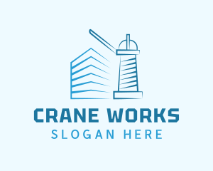 Crane - Construction Building Crane logo design