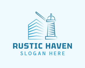 House - Construction Building Crane logo design