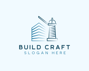 Construction Building Crane logo design