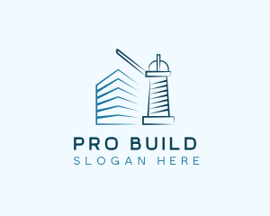 Construction Building Crane logo design