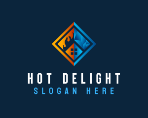 Hot Cold Temperature logo design