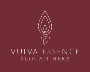 Vulva - Erotic Wax Candle logo design