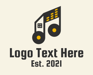 Music - Musical Studio House logo design