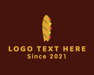 Food Store - Surfboard Sandwich Snack logo design