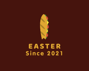 Eat - Surfboard Sandwich Snack logo design