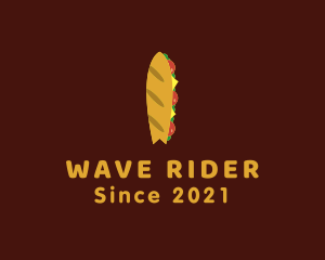 Surfboard - Surfboard Sandwich Snack logo design