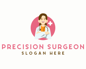 Surgeon - Female Medical Doctor logo design