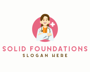 Medicine - Female Medical Doctor logo design