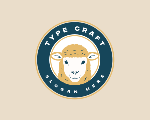 Farm Sheep Livestock logo design