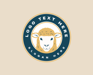 Farm Sheep Livestock Logo