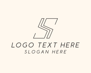 Speed - Simple Minimal Letter S logo design