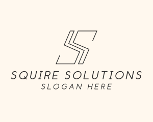 Simple Minimal Letter S logo design