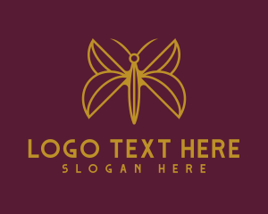 Sleek - Golden Butterfly Boutique logo design