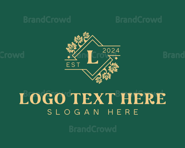 Stylish Floral Gardening Logo