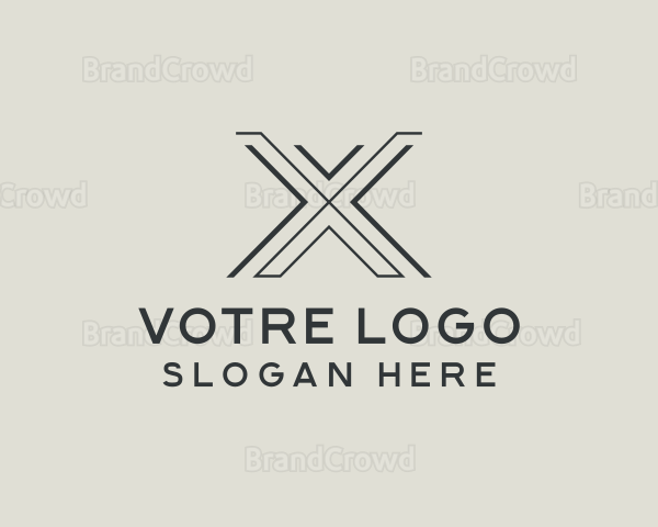 Tech Business Letter X Logo