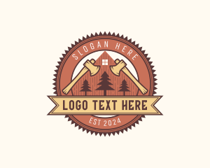 Craft - Lumberjack Axe Carpentry logo design