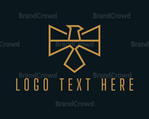 Golden Geometric Eagle Logo