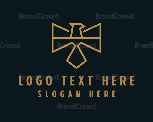 Golden Geometric Hawk Logo