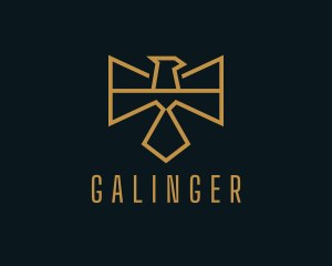 Golden Geometric Eagle Logo