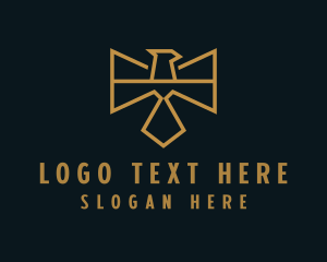 Luxe - Golden Geometric Hawk logo design